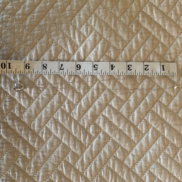 10k White Gold Necklace with 1/10 Carat Diamonds - Picture 6 of 6